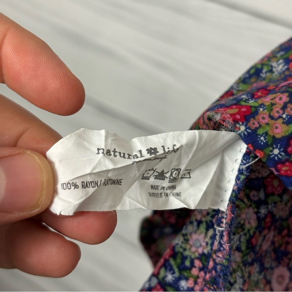 NATURAL LIFE Plum Floral Puff-Sleeve Mini Dress - Picture 7 of 7